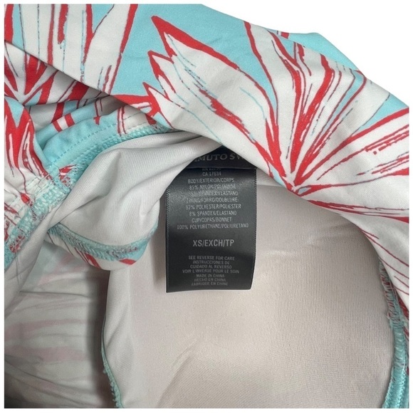 Vince Camuto Coastal Blue Draped Womens Tankini Swim Top Size XS - Picture 8 of 10